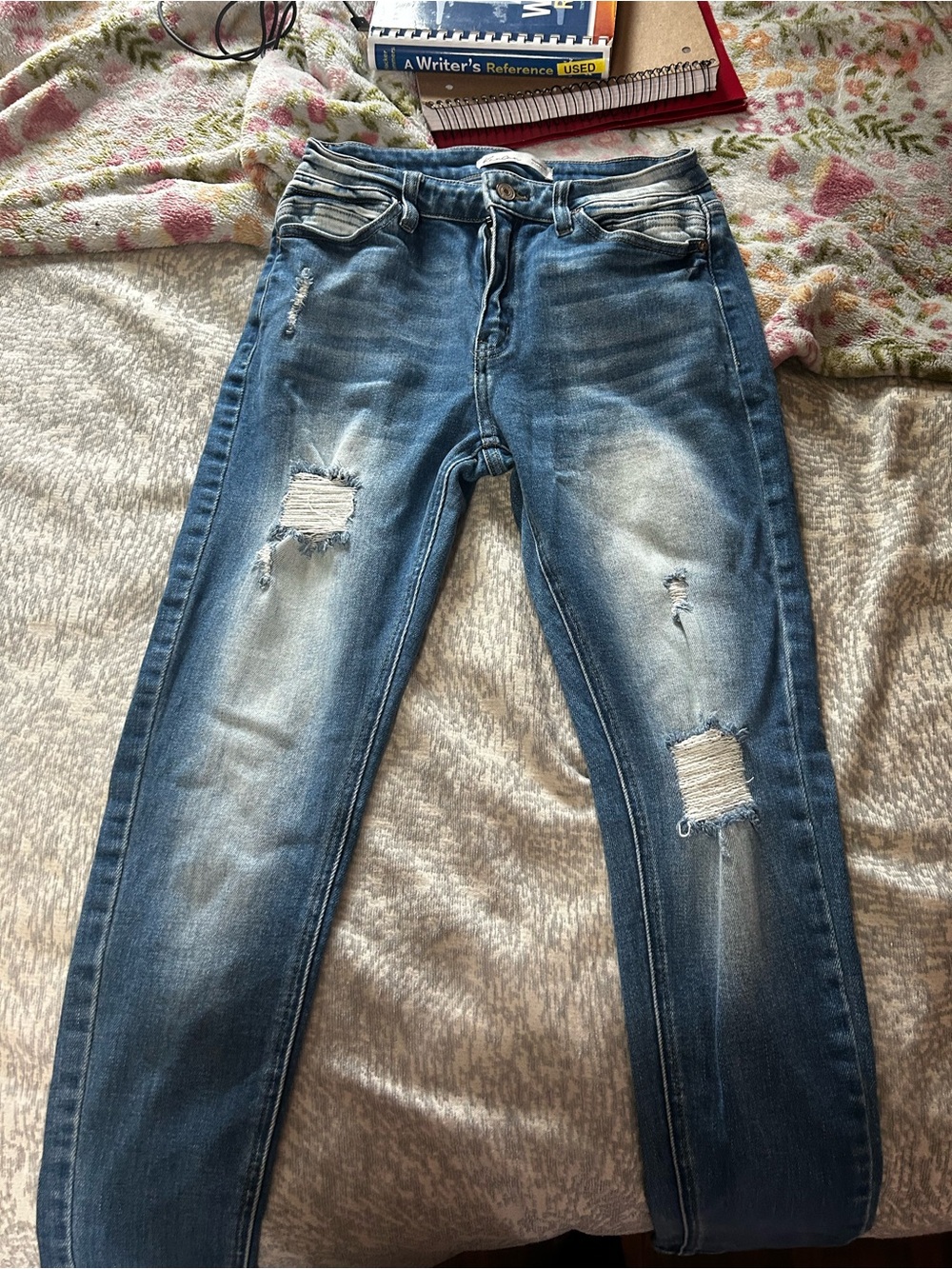 KanCan Medium Blue Distressed Skinny Jeans